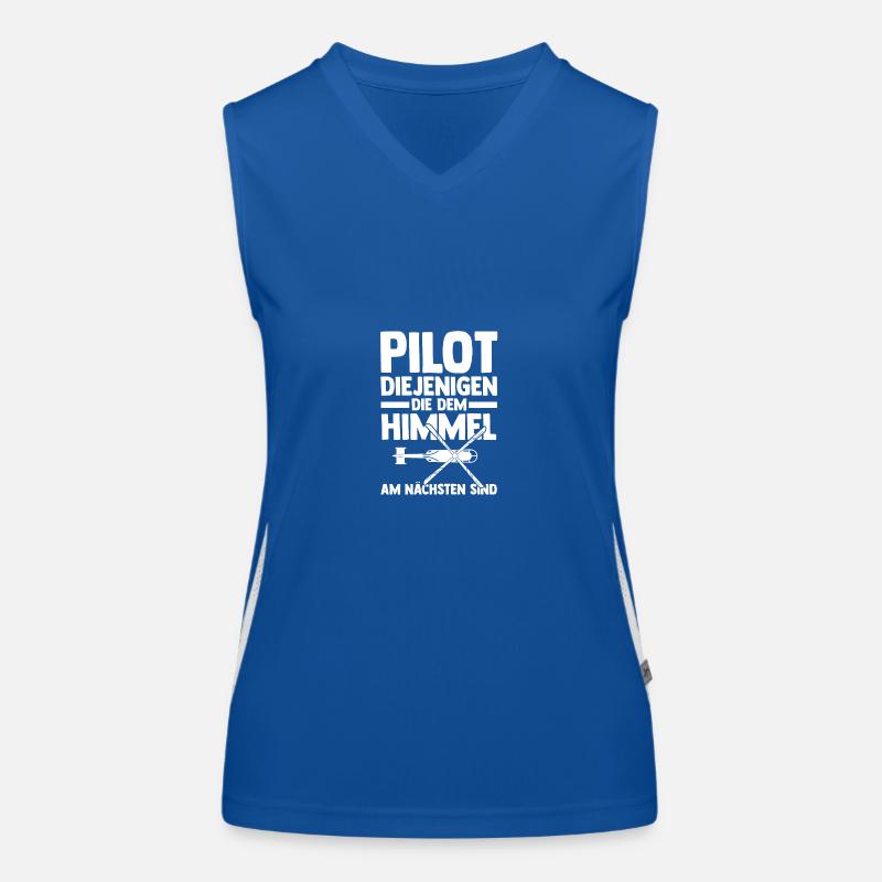 Pilot Flying Aviator Helicopter Helicopter Women's Functional Contrast Tank Top