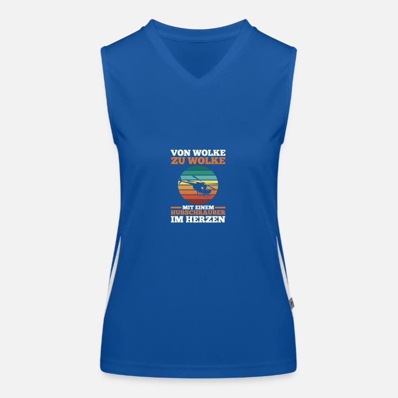 Pilot Helicopter Helicopter Women's Functional Contrast Tank Top