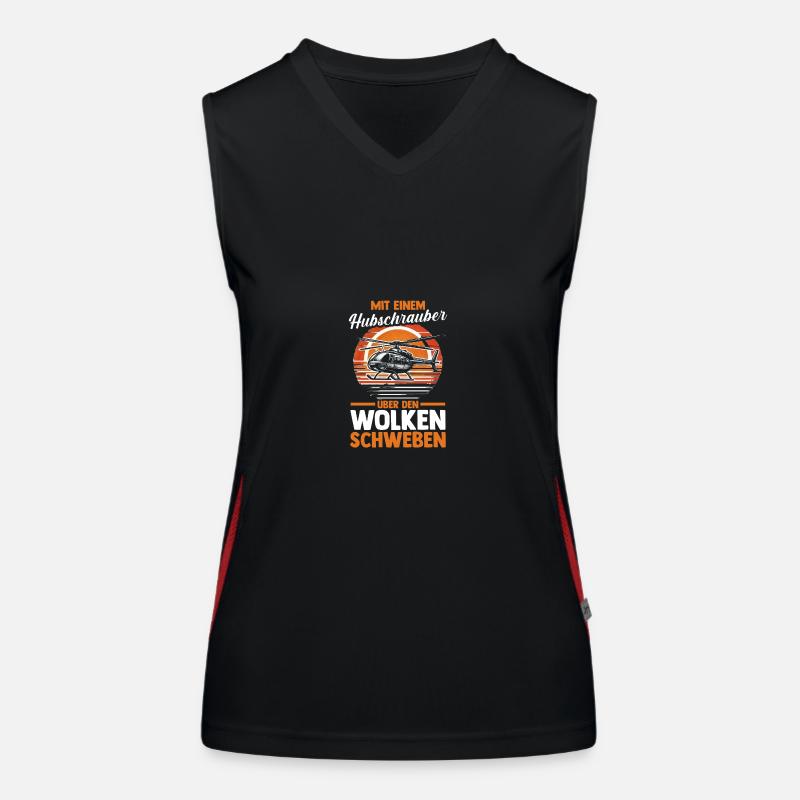 Pilot Helicopter Helicopter Women's Functional Contrast Tank Top