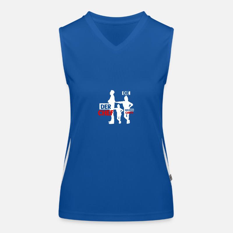 Papa Vater Zwei Kinder Töchter Funktionelles Kontrast-Tank Top für Frauen