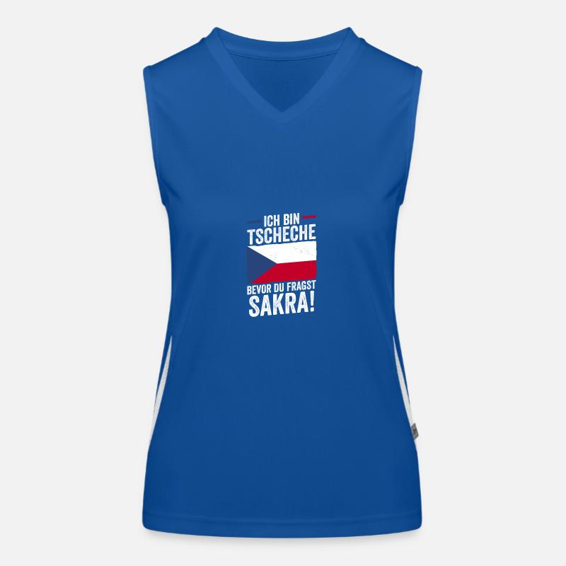 Tschechen Tschechisch Tschechien Funktionelles Kontrast-Tank Top für Frauen