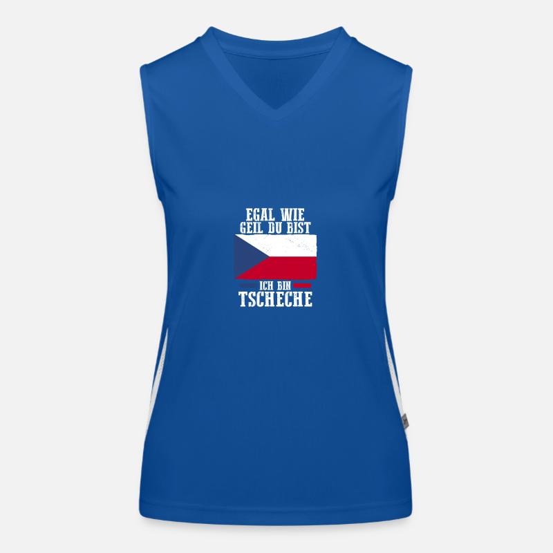 Tschechen Tschechisch Tschechien Funktionelles Kontrast-Tank Top für Frauen
