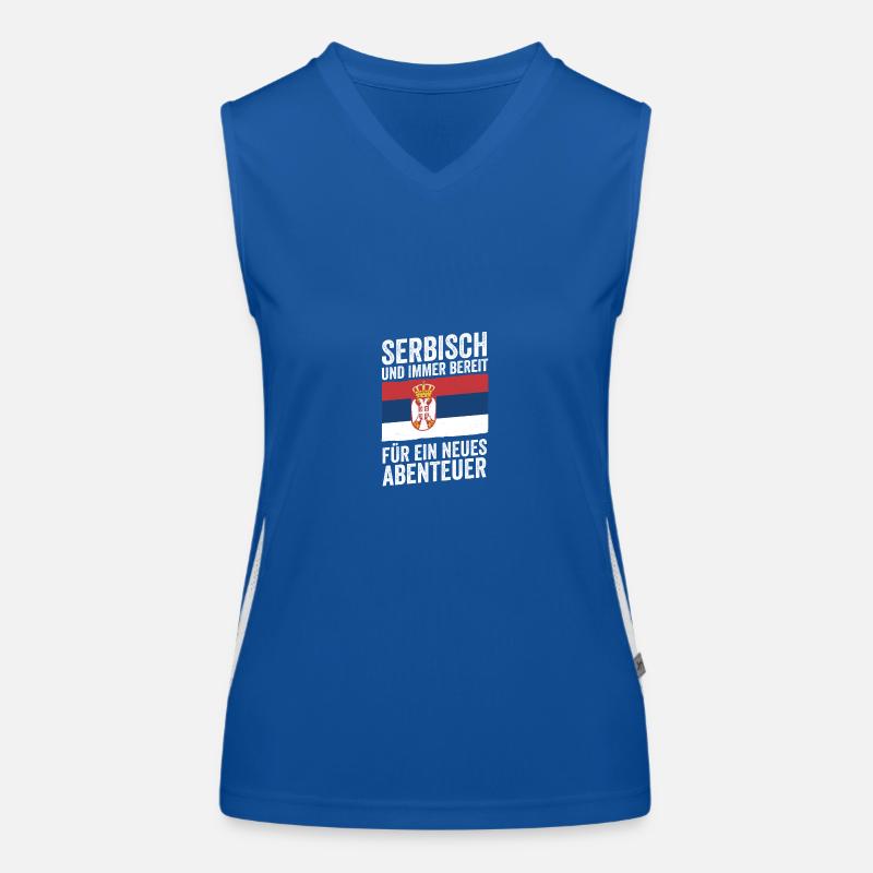 Serben Serbisch Serbien Funktionelles Kontrast-Tank Top für Frauen