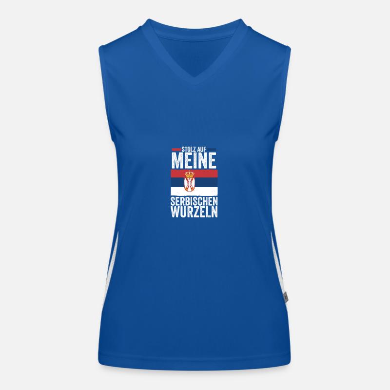 Serben Serbisch Serbien Funktionelles Kontrast-Tank Top für Frauen