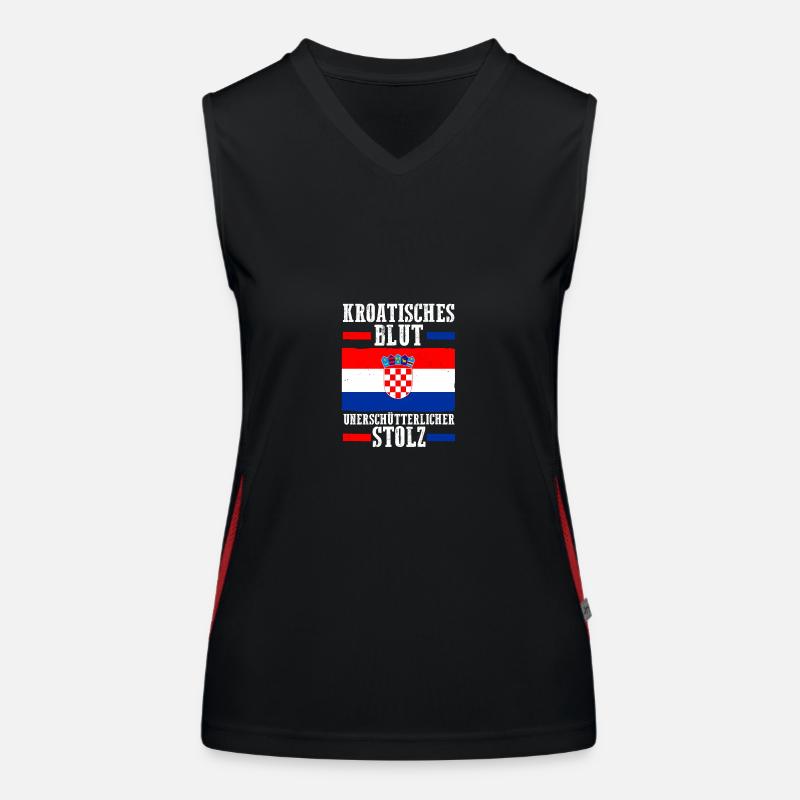 Croate Croate Croatie Débardeur respirant contrasté Femme