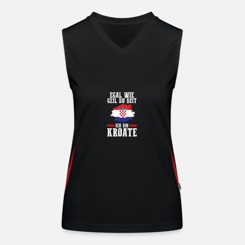 Croate Croate Croatie Débardeur respirant contrasté Femme