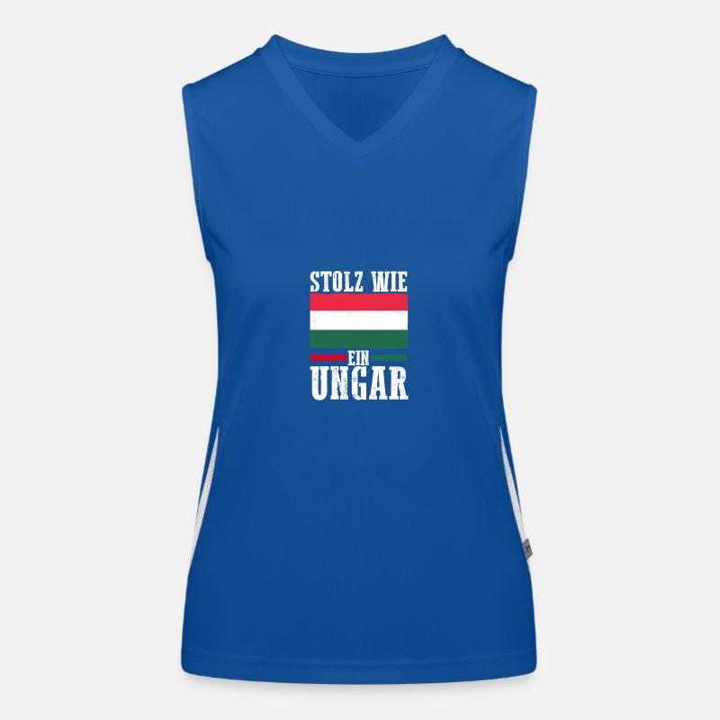 Ungar Ungarisch Ungarn Funktionelles Kontrast-Tank Top für Frauen