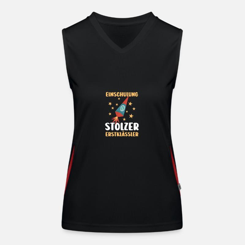 First Grade Elementary School Back to School Gift Women's Functional Contrast Tank Top