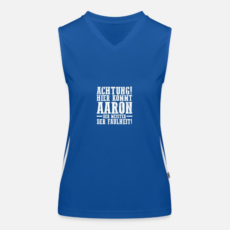 First name Aaron Women's Functional Contrast Tank Top
