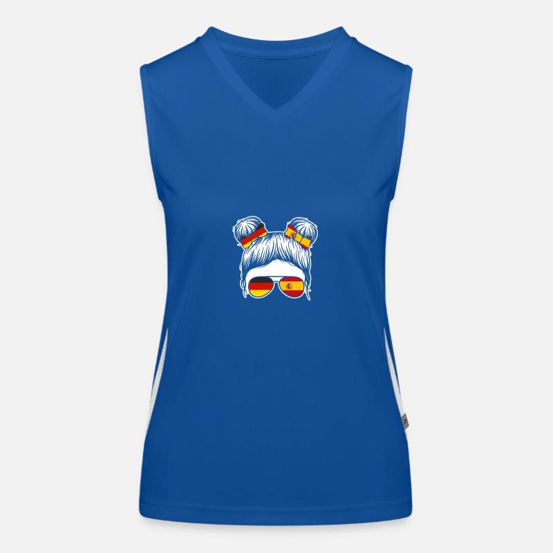 Spanier Deutschland Spanien Funktionelles Kontrast-Tank Top für Frauen