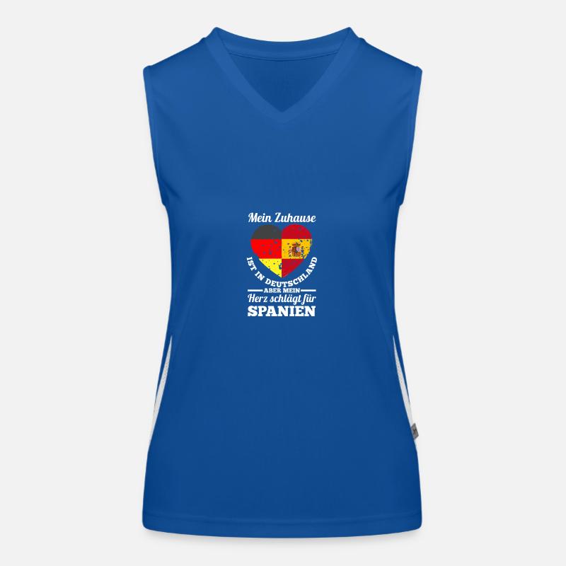 Spanier Deutschland Spanien Funktionelles Kontrast-Tank Top für Frauen