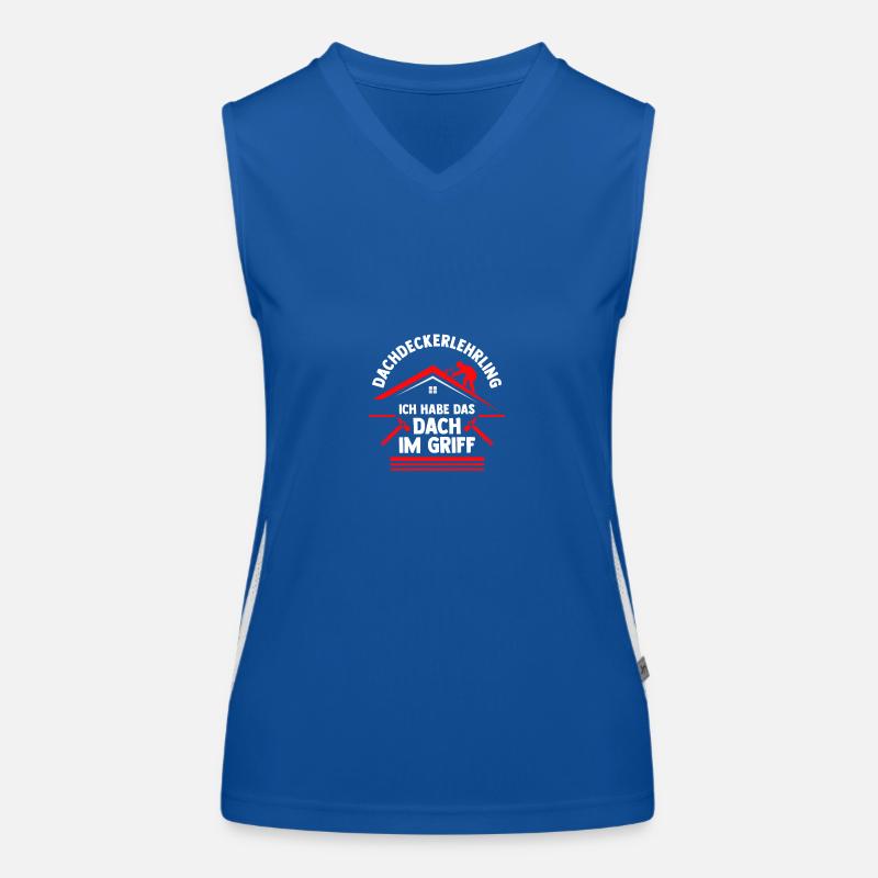 Dachdeckerei Ausbildung Lehrling Auzbi Dachdecker Funktionelles Kontrast-Tank Top für Frauen