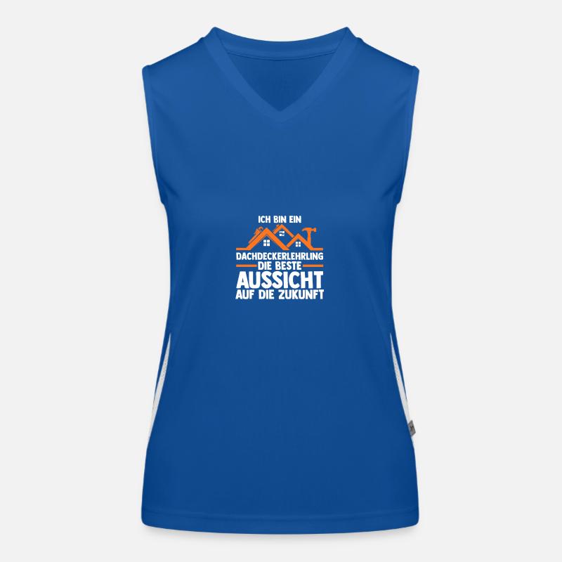 Dachdeckerei Ausbildung Lehrling Auzbi Dachdecker Funktionelles Kontrast-Tank Top für Frauen