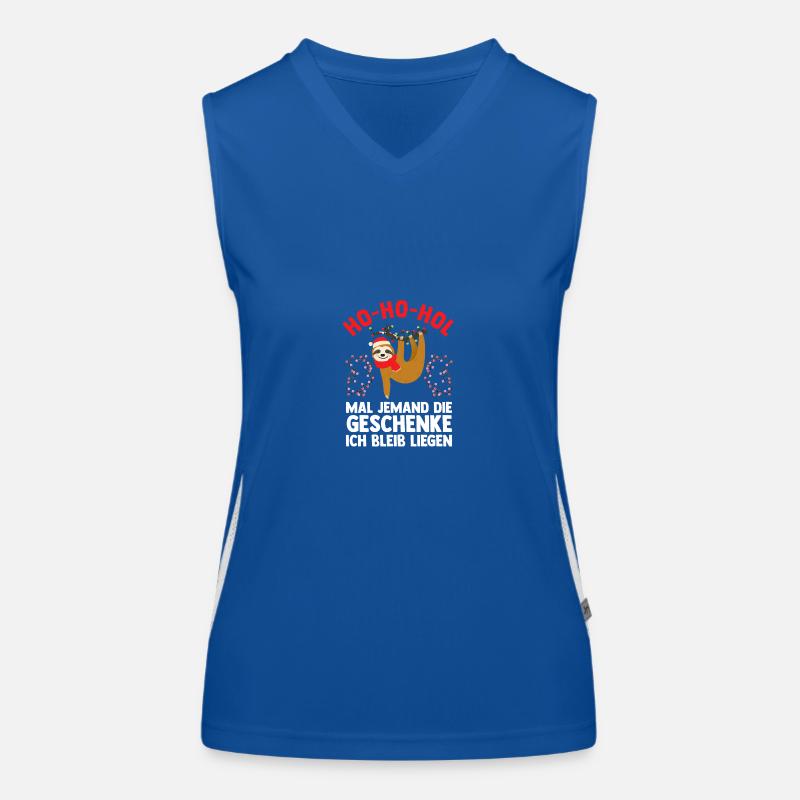 Weihnachtsmann Weihnachtsfest Faultier Funktionelles Kontrast-Tank Top für Frauen