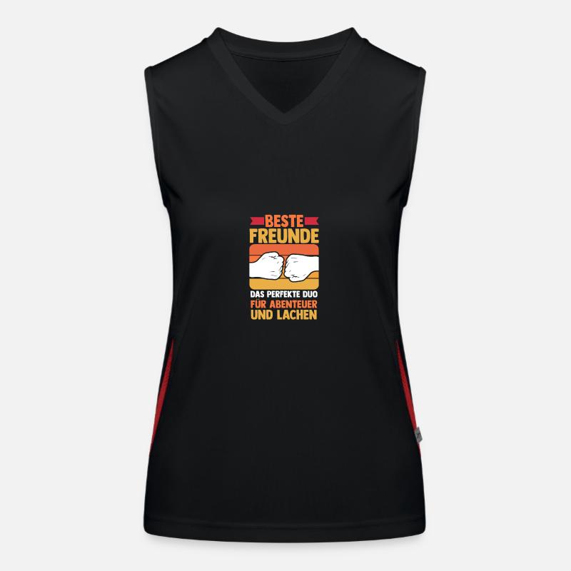 Beste Freunde Funktionelles Kontrast-Tank Top für Frauen