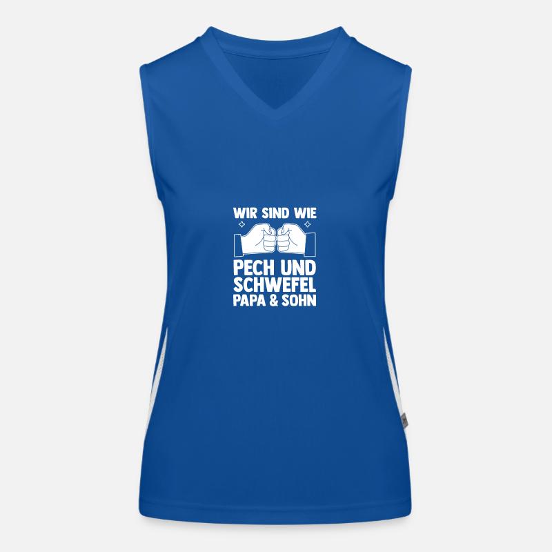 Papa Und Sohn Funktionelles Kontrast-Tank Top für Frauen