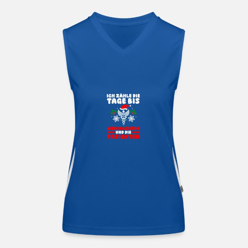 Weihnachtsmann Weihnachten Krankenschwester Funktionelles Kontrast-Tank Top für Frauen