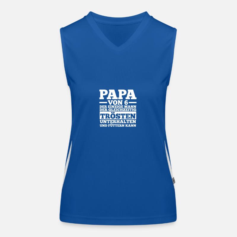 Papa Von 6 Kindern Funktionelles Kontrast-Tank Top für Frauen