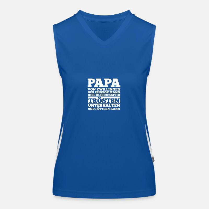 Dad of twins Women's Functional Contrast Tank Top