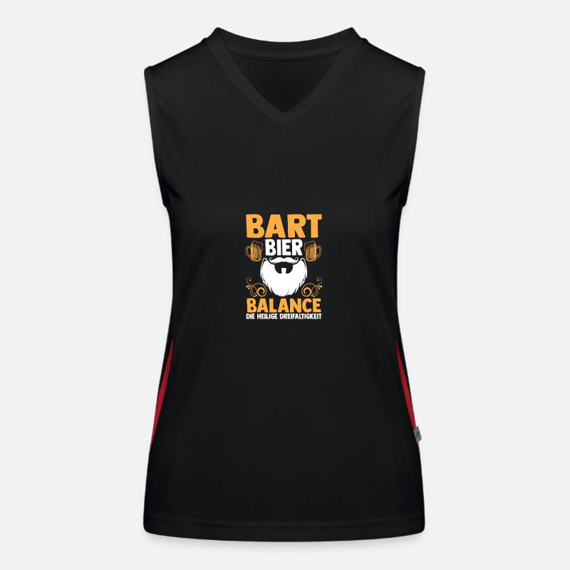 Bier Bärtig Bartträger Bart Funktionelles Kontrast-Tank Top für Frauen
