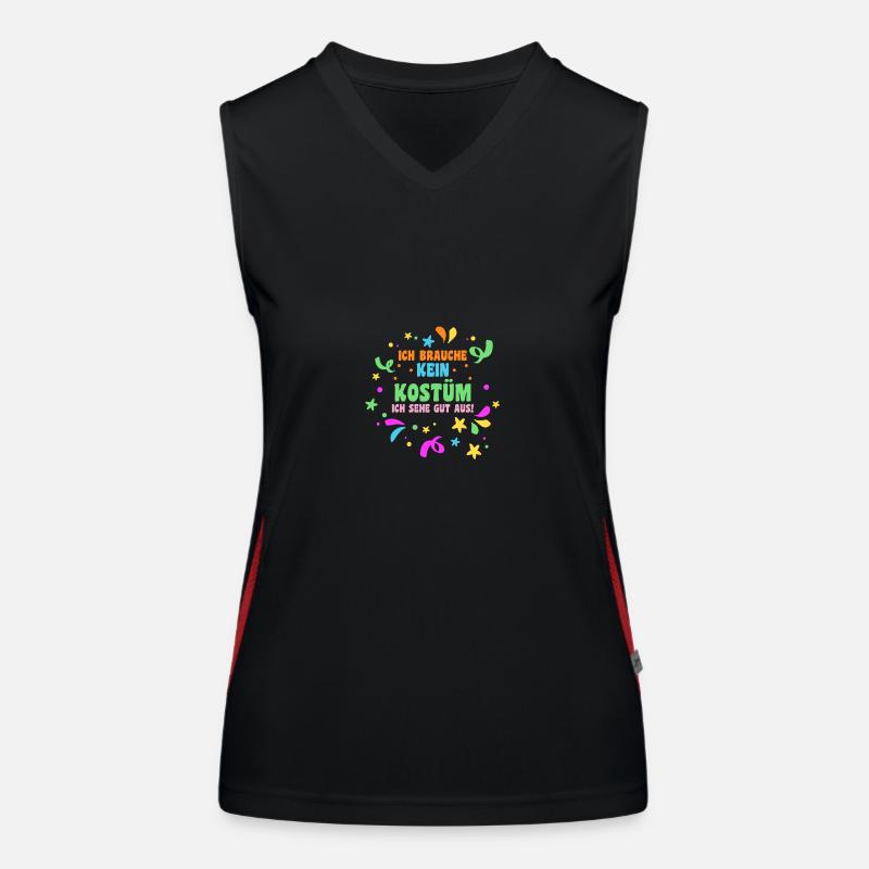 Costume de carnaval Carnaval Débardeur respirant contrasté Femme