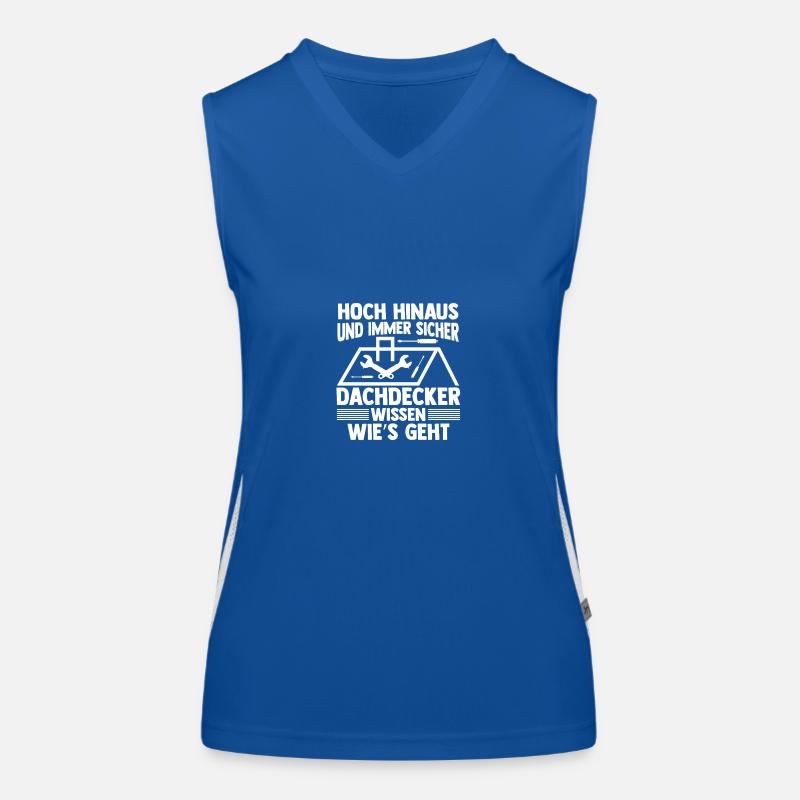 Dachdeckermeister Dachdecker Funktionelles Kontrast-Tank Top für Frauen