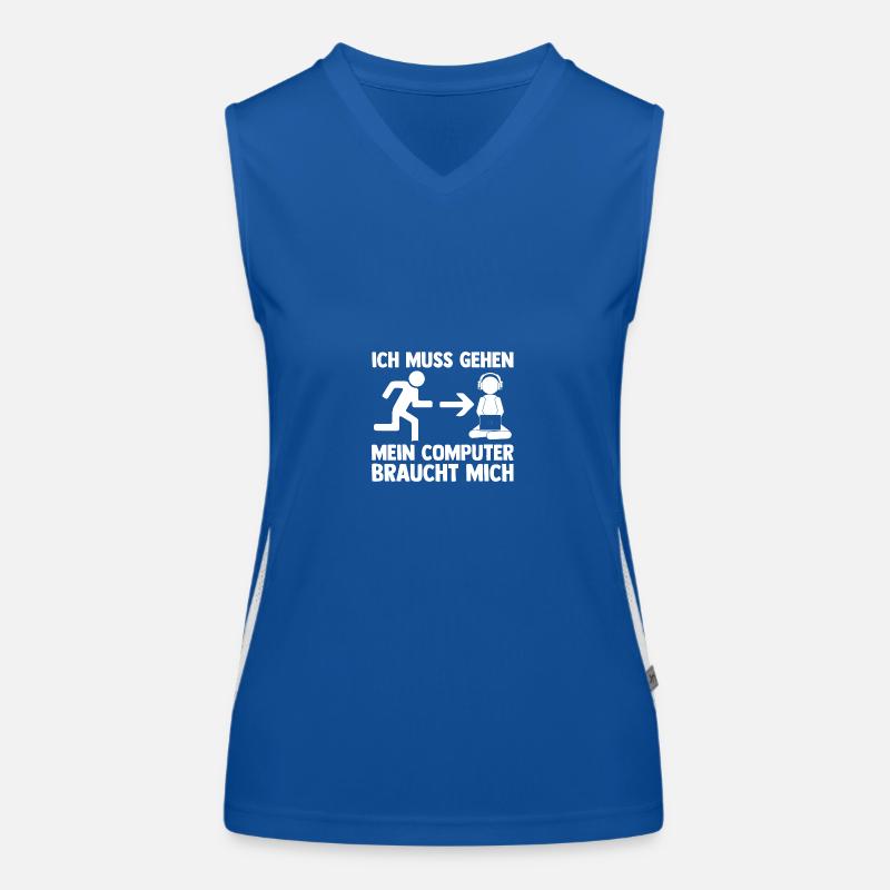 Computer Zocker Programmierer Administrator Gamer Funktionelles Kontrast-Tank Top für Frauen