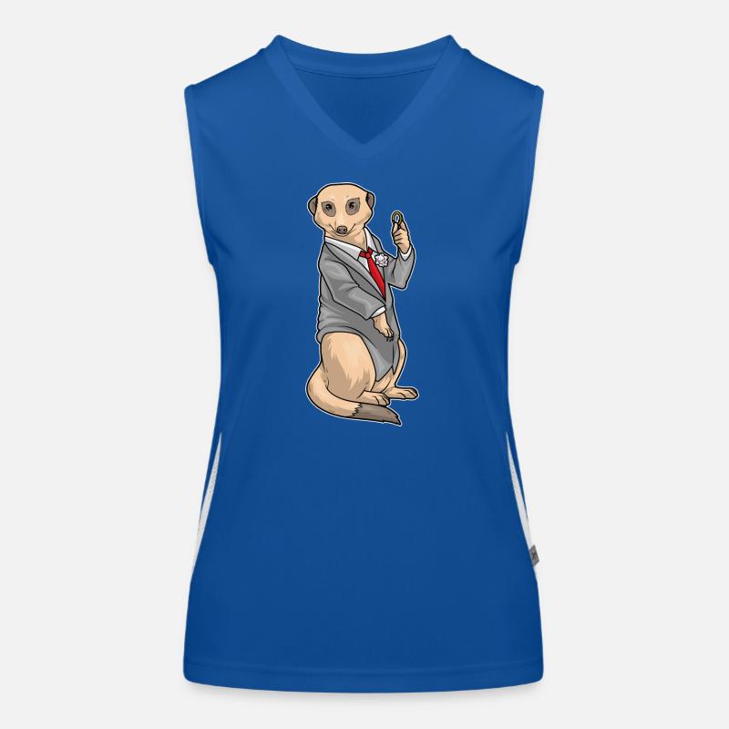 Erdmännchen Bräutigam Ehering Hochzeit Funktionelles Kontrast-Tank Top für Frauen