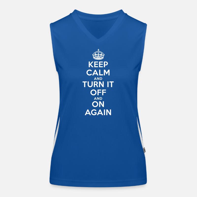 Gardez votre calme - Désactivez-le Nerd Admin Design Débardeur respirant contrasté Femme