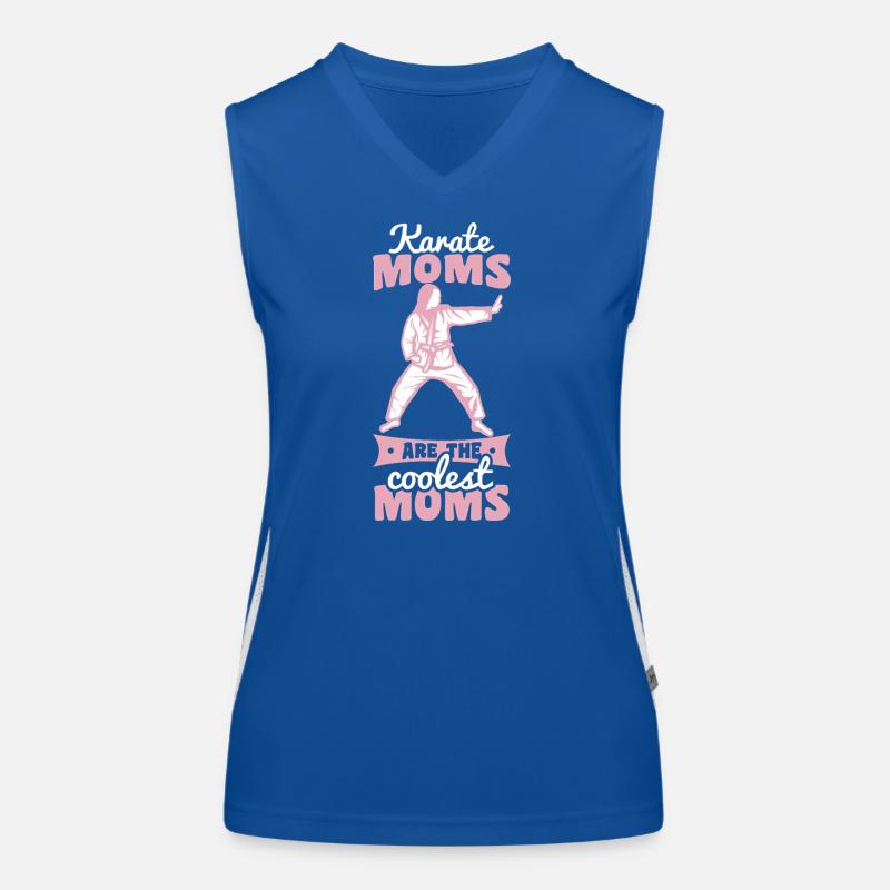 Karate Mutter Funktionelles Kontrast-Tank Top für Frauen