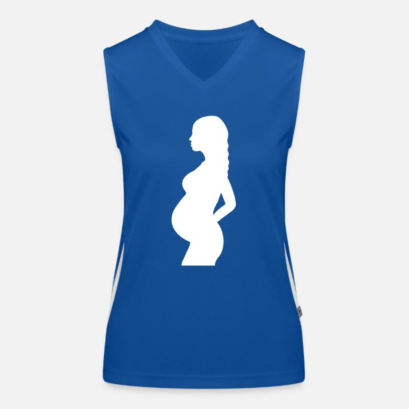 Incinta Top sportivo da donna in contrasto cromatico