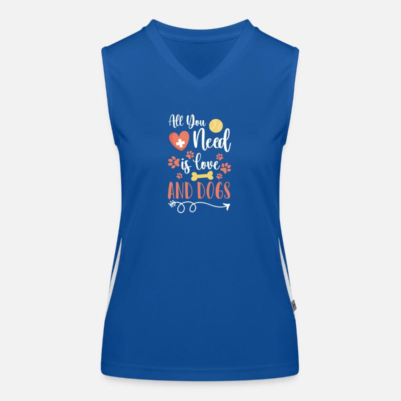 Hundebesitzer Liebe Herrchen Funktionelles Kontrast-Tank Top für Frauen