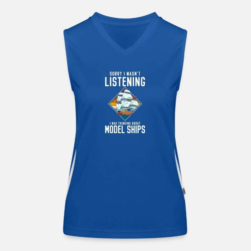 Model Ship Hobby Water Model Builder Women's Functional Contrast Tank Top