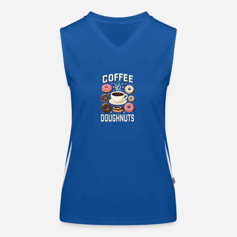 Coffee doughnuts Women's Functional Contrast Tank Top