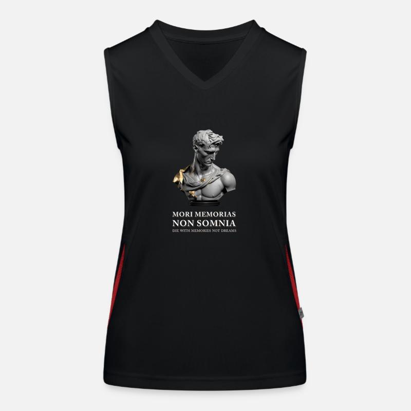 Buste Grec – Mori Memorias Non Somnia Débardeur respirant contrasté Femme