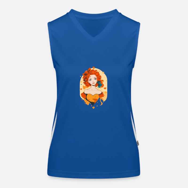 Lady Orange Funktionelles Kontrast-Tank Top für Frauen