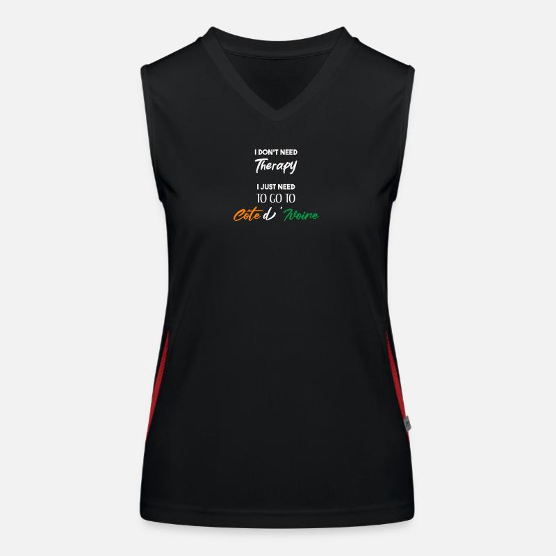 I don't need therapy Côte d'Ivoir Geschenkidee Funktionelles Kontrast-Tank Top für Frauen