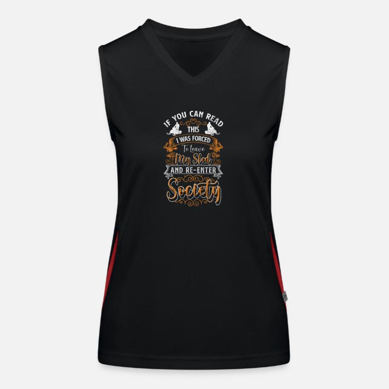 Tobogganing Snow Slope Women's Functional Contrast Tank Top