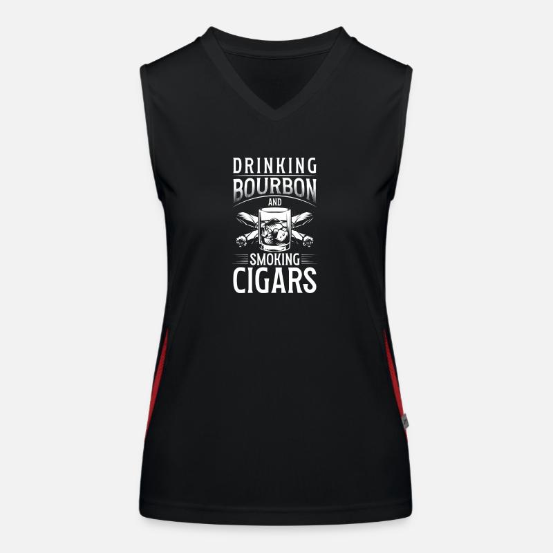 Smoking cigarette Women's Functional Contrast Tank Top