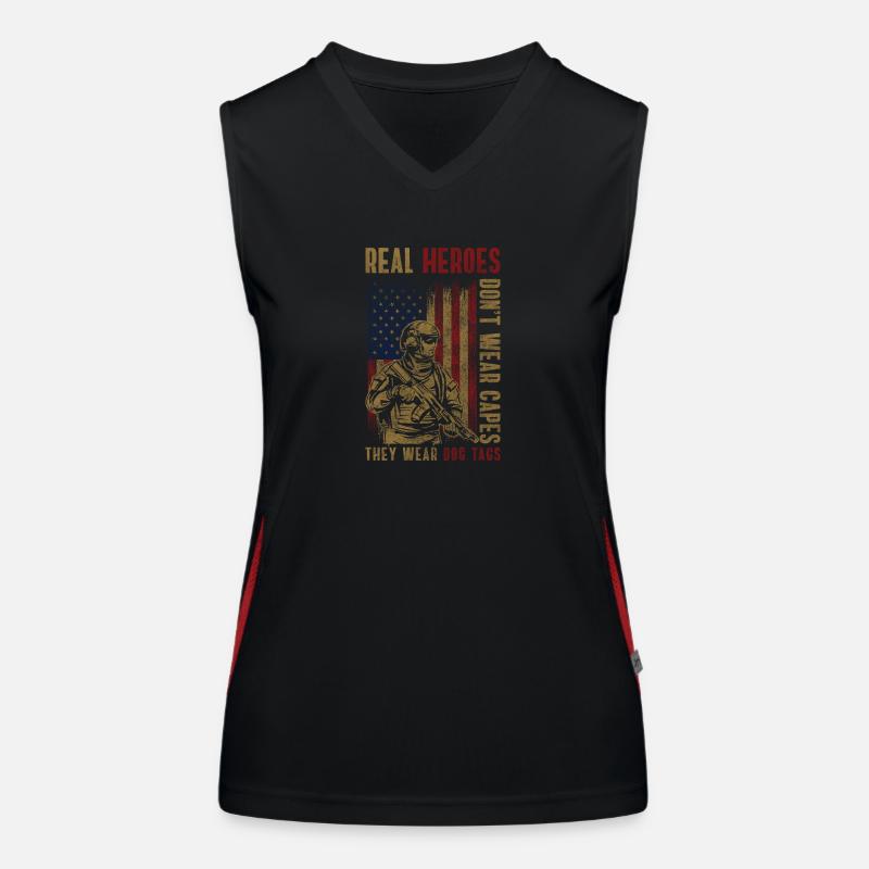 Militär Kämpfer Frieden Funktionelles Kontrast-Tank Top für Frauen