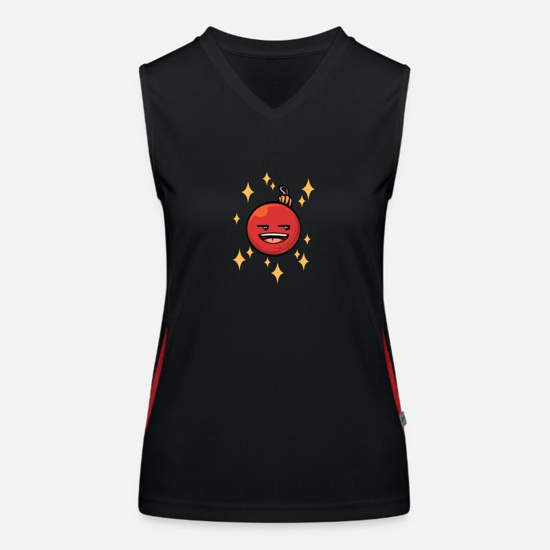 Lustige Weihnachtskugel #5/9 Funktionelles Kontrast-Tank Top für Frauen