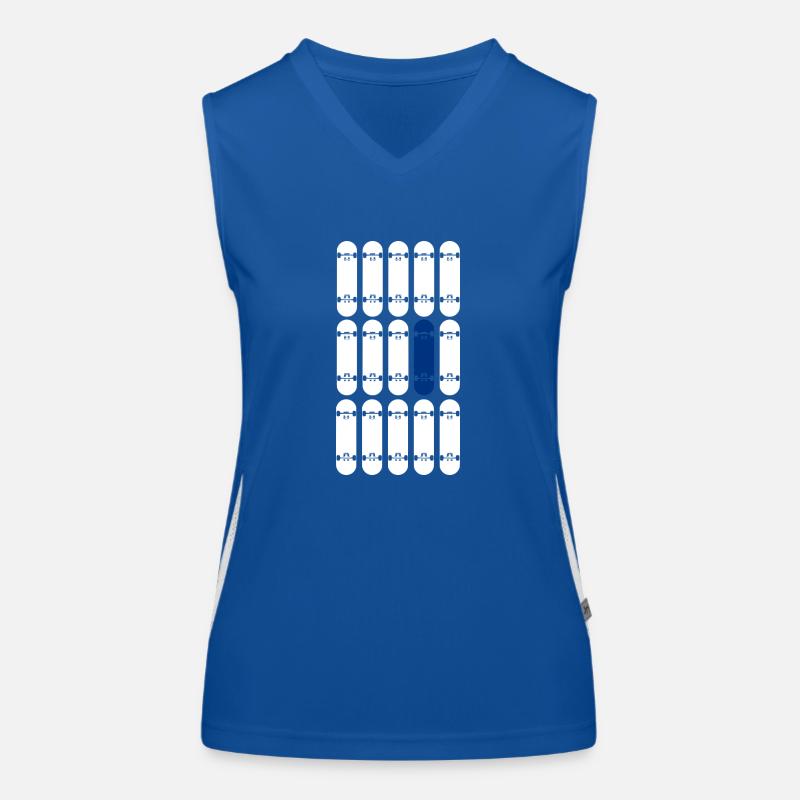 OneBoardBlue / Blanc Débardeur respirant contrasté Femme