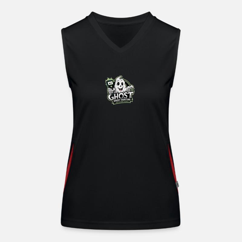Funny ghosthunter design Women's Functional Contrast Tank Top