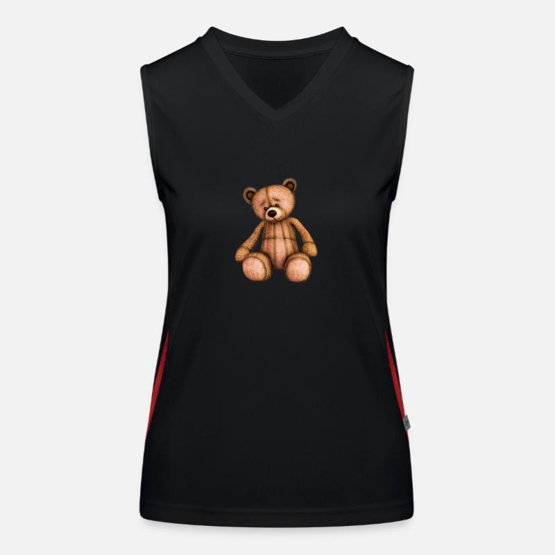 Teddybär Funktionelles Kontrast-Tank Top für Frauen