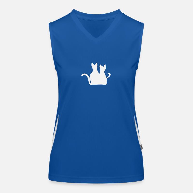Katzen-Freundschaft Funktionelles Kontrast-Tank Top für Frauen