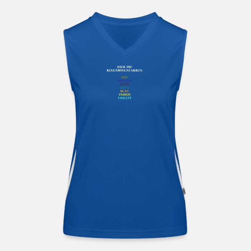 Farben des Regenbogen Geschenkidee lustig witzig Funktionelles Kontrast-Tank Top für Frauen