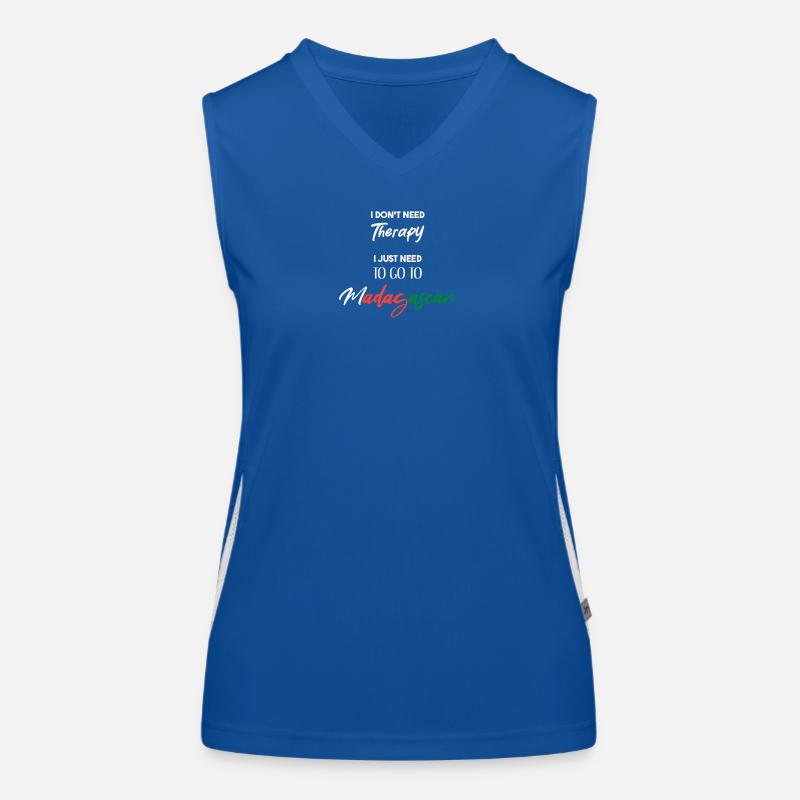 I don't need therapy Madagascar Gift Idea Women's Functional Contrast Tank Top