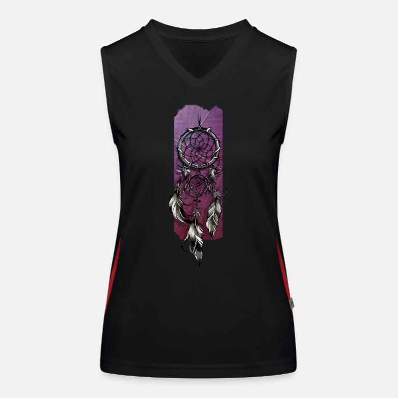 Flüstern der Träume: Der Traumfänger Funktionelles Kontrast-Tank Top für Frauen