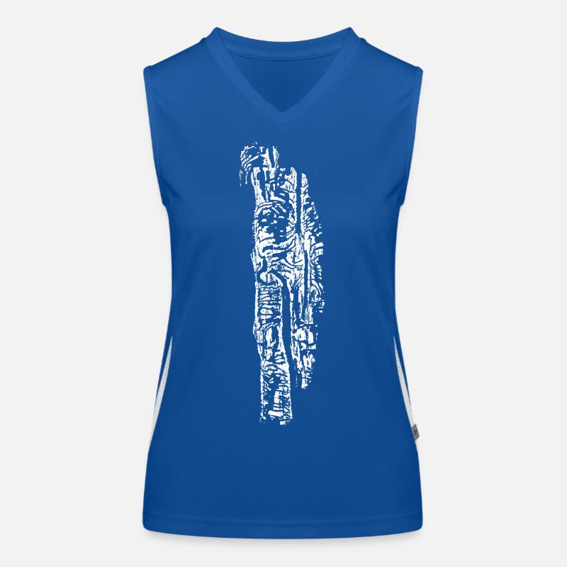 Bark beetle bark piece ORIGINAL ART PRINT Women's Functional Contrast Tank Top
