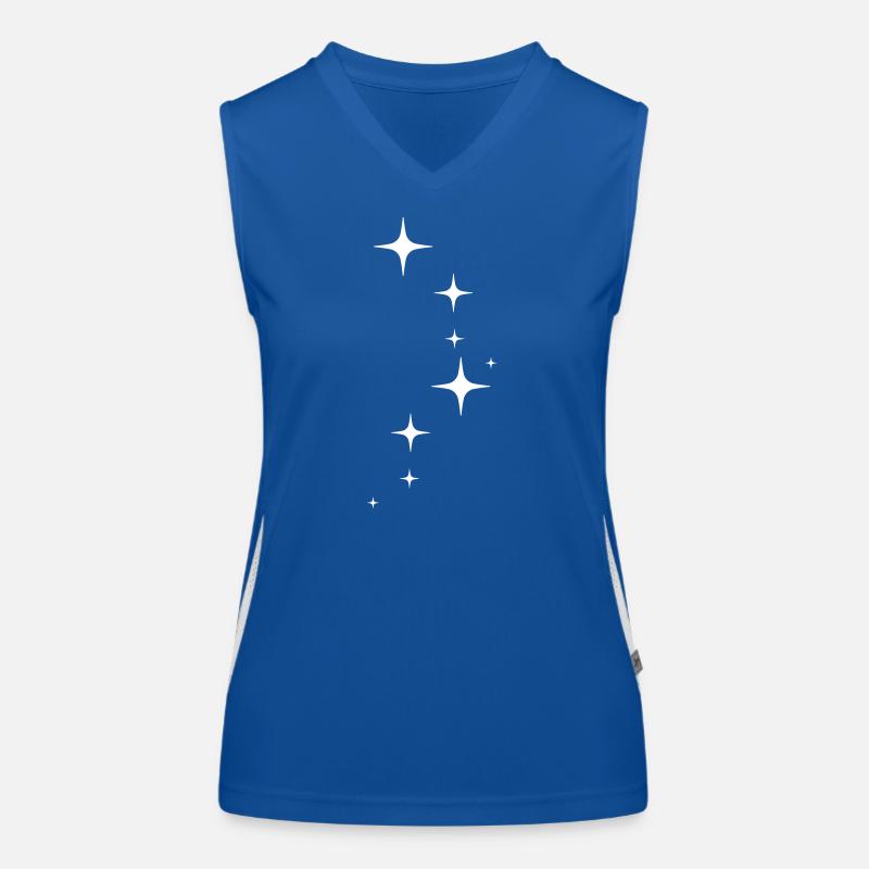 Sterne - Funkeln - Zeichen Funktionelles Kontrast-Tank Top für Frauen